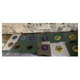 45 RECORDS WITH JACKET COVERS MUSIC STYLE ON
