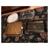 GLASS BAKING DISHES AND CASSEROLE