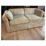 64" LONG LOVE SEAT STRIPPED UPHL. CLEAN