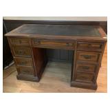 BEAUTIFUL LEATHER INSET TOP DESK 48" X 22" X 30"