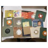 45 RECORDS WITH JACKET COVERS MUSIC STYLE ON