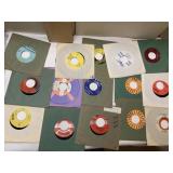 45 RECORDS WITH JACKET COVERS MUSIC STYLE ON