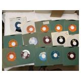 45 RECORDS WITH JACKET COVERS MUSIC STYLE ON