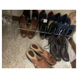 SHOE RACK AND SHOES ALL HAVE BEEN WORN