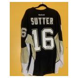 SIGNED SUTTER PEGUINS JERSEY #16