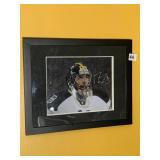 FLEURY SIGNED PICTURE FROZEN POND FRAMED 13X16