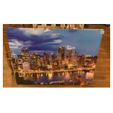 PITTSBURGH AT NIGHT REFLECTIONS 30X40 NOVAKOWSKI