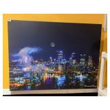 PITTSBURGH AT NIGHT SCENE 40X30 NOVAKOWSKI