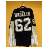 AUTOGRAPHED JERSEY # 62 HAGELIN REEBOK SZ. 56