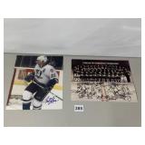 AUTOGRAPHED TEAM AND PENGUIN PLAYER PHOTOGRAPH