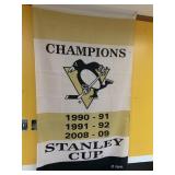 CHAMPIONSHIP PENGUINS FLAG 34" W X 5