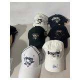 6 PENGUINS HATS INCL. TWO CAMO