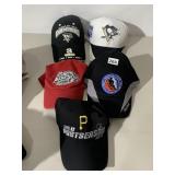 5 HATS NHL AND PIRATES HATS