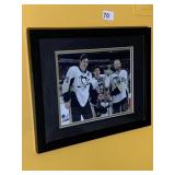 TEAM PHOTO 71 55 AND CROSBY HOLDING TROPHY FRAMED