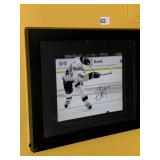 PENS #4 SHOT ON GOAL AUTOGRAPHED PICTURE FRAMED