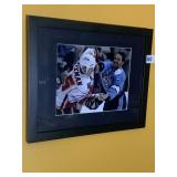 PENS FIGHT SCENE AUTOGRAPHED NUMBER 5 FRAMED