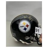 TROY POLAMALU SIGNED MINI HELMET COA