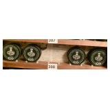 (4) GAME PUCKS PENGUINS