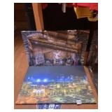 MANGER SCENE AND PITTSBURGH SCENES ON CANVAS BY
