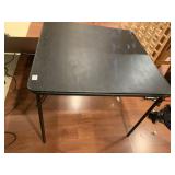 CARD TABLE FOLDING BLACK