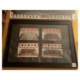 FRAMED PITTS. STEELER BEER CANS 16" X 22"