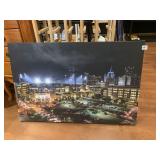 PNC PARK AT NIGHT ON CANVAS 36X24 NOVAKOWSKI