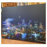 PITTSBURGH AT NIGHT 40X30 ON CANVAS NOVAKOWSKI