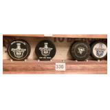 4 NHL HOCKEY PUCKS