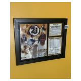 PIRATES CLEMENTE 1973 BATTING STATS FRAMED 13X16