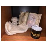 FAUX BOOK PENGUINS CUP AND I LOVE YOU MUG