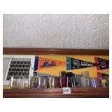 GROUP OF SHOT GLASSES NOT PENNANTS