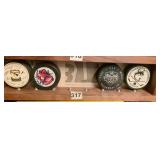 AUTOGRAPHED WINDSOR PUCK AND 3 OTHERS