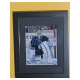 FLEURY IN GOAL SIGNED IN BLUE FRAMED WITH