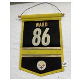 HINES WARD FELT WALL PENNANT WITH HANGER