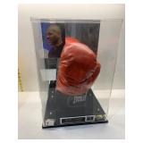 2011 MIKE TYSON LEFT BOXING GLOVE SIGNED IN CLEAR