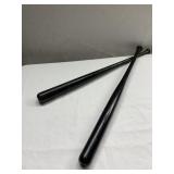 TWO BLACK MINI BASEBALL BATS ONE PIRATES