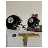 STEELER PENNANT HELMETS, SUPER WAVER, SUPER BOWL