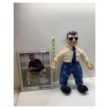 1995 AUTOGRAPHED PHOTO OF JOE PATERNO WITH PLUSH