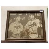 BRAVES SPAHN & SAIN BOSTON PITCHERS 12" X 16"