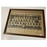 FRAMED PITTSBURGH POST GAZETTE OCT. 16, 1960,