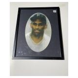 ROBERTO CLEMENTE PRINT UNDER GLASS 21" H X 17.5"