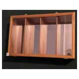 WOOD GLASS FRONT DISPLAY CABINET 24" X 15.5" X 6"