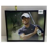 TIGER WOODS AUTOGRAPHED PHOTO IN FRAME