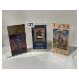 DISPLAY WITH GAME TICKET S FOR 1993 SUPER BOWL