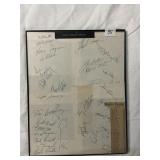 FRAMED AUTOGRAPHS OF 1967 STEELERS WITH