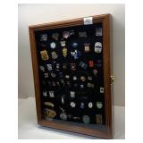 DISPLAY CASE WITH MULTIPLE OLYMPIC MEDIA PINS