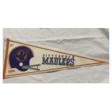 USFL PITTSBURGH MAULERS PENNANT FELT IN GOOD