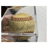 AUTOGRAPHED BASEBALL CHUCK TANNER & KENT TACOLVI