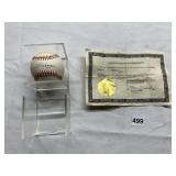 JOE DEMAGGIO AUTOGRAPHED BALL WITH COA #850 AND