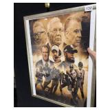 FRAMED PICTURE OF STEELERS ROONEYS, NOLL, COWHER,